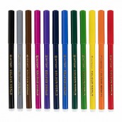 Фломастеры 12 ЦВЕТОВ CENTROPEN "Colour World", круглые, смываемые, 7550/12TP, 7 7550 1284