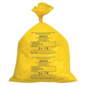 Мешки для мусора медицинские КОМПЛЕКТ 50 шт., класс Б (желтые), 30 л, 50х60 см, 14 мкм