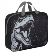 Папка на молнии с ручками BRAUBERG А4, 1 отделение, полиэстер, 80 мм, "Scary dino", 273308