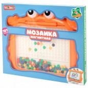 Мозаика магнитная развивающая для детей "Краб", стилус, 101 магнит, 10 карточек, BAMBOX, 665889