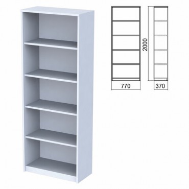 Шкаф (стеллаж) "Арго", 770х370х2000 мм, 4 полки, серый