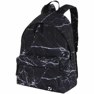 Рюкзак BRAUBERG СИТИ-ФОРМАТ универсальный, "Black marble", черный, 41х32х14 см, 270790